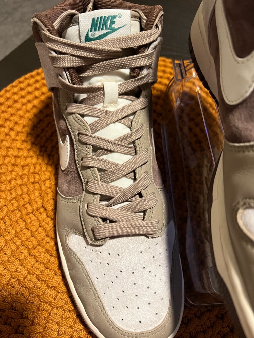 Nike Dunk High Retro Men’s High-Top Sneakers Earth Tones/Brown Suede - Size 9.5 - Picture 6 of 11